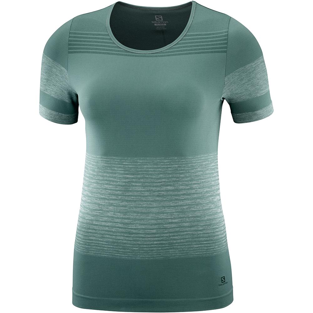 Salomon T-Shirts Dame Grøn - ELEVATE MOVE'ON W (IGCQF-8567)